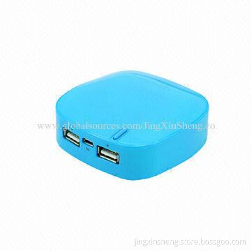 Li-cell Double USB Multicolor Power Bank, 5,200mAh Charge for iPhone, Samsung, Other Digital Devices